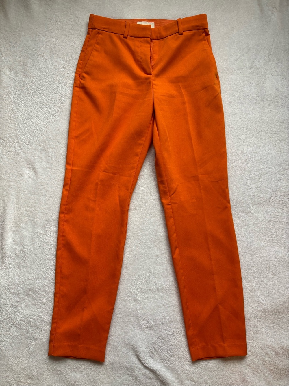 H&M Bright Orange Tailored Straight-Leg Pants